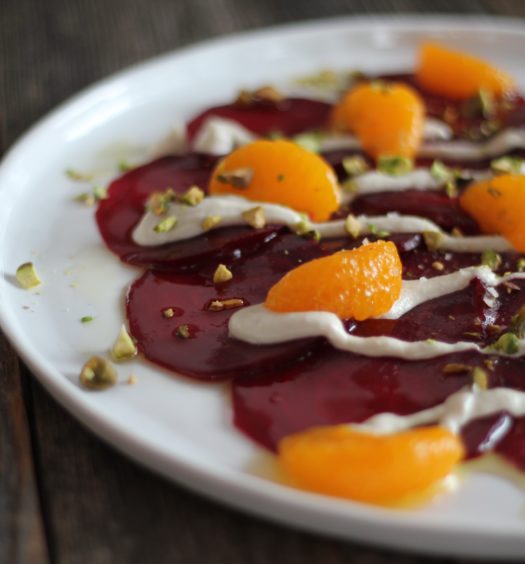 vegan beet carpaccio