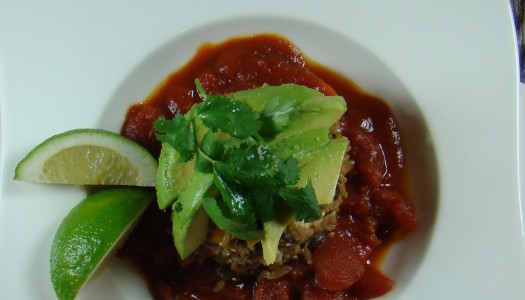 Black Beans and Rice with Chipotle Tomato Sauce