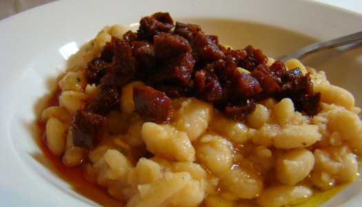 Creamy White Beans and Chorizo