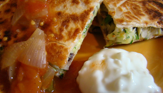Zucchini and Black Bean Quesadillas