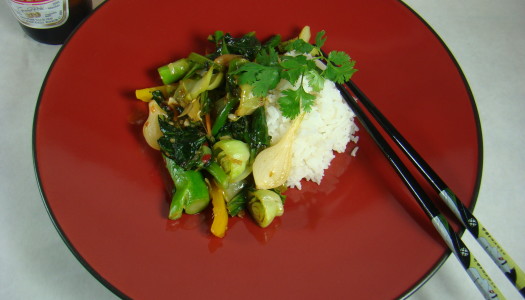 Garlic-Ginger Brassica Stirfry