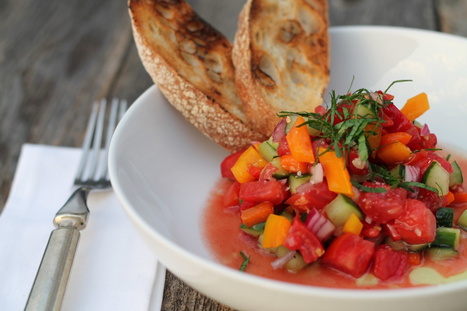 Gazpacho salad Parallax