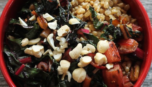 Chard and Cashews Grain Bowl